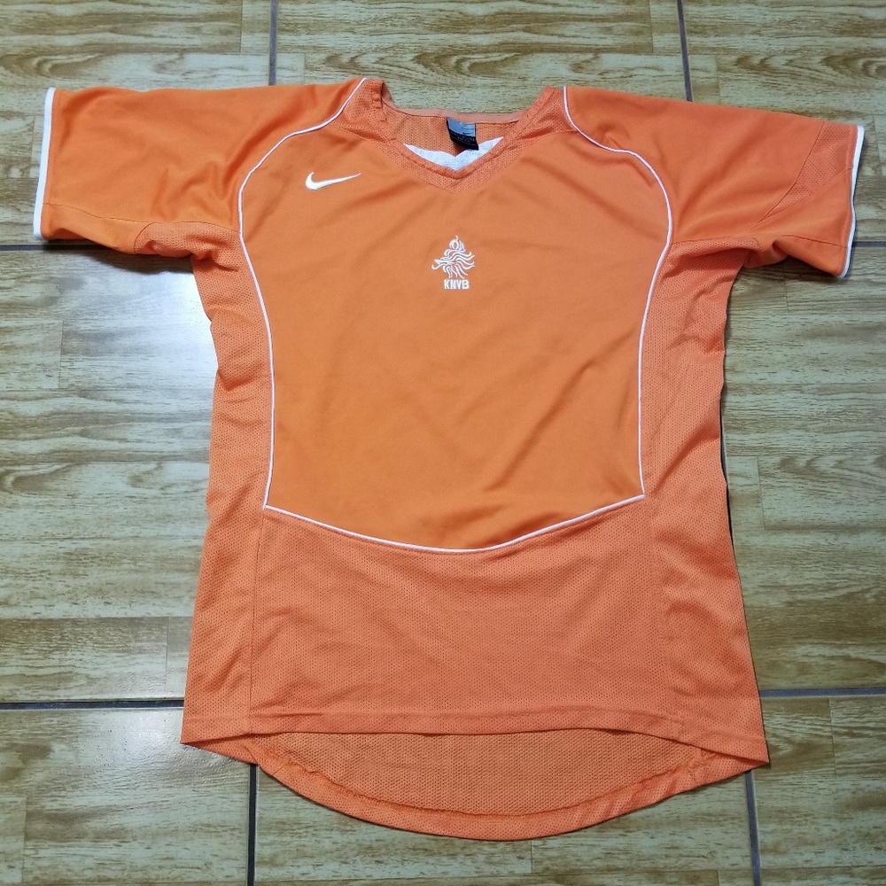 Rare Nike Netherlands Orange Soccer Jersey Medium